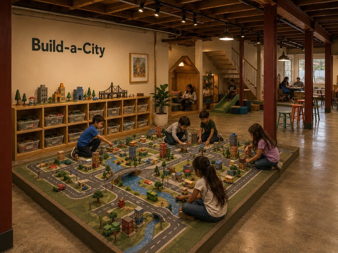 Concept rendering: a build-a-city play area