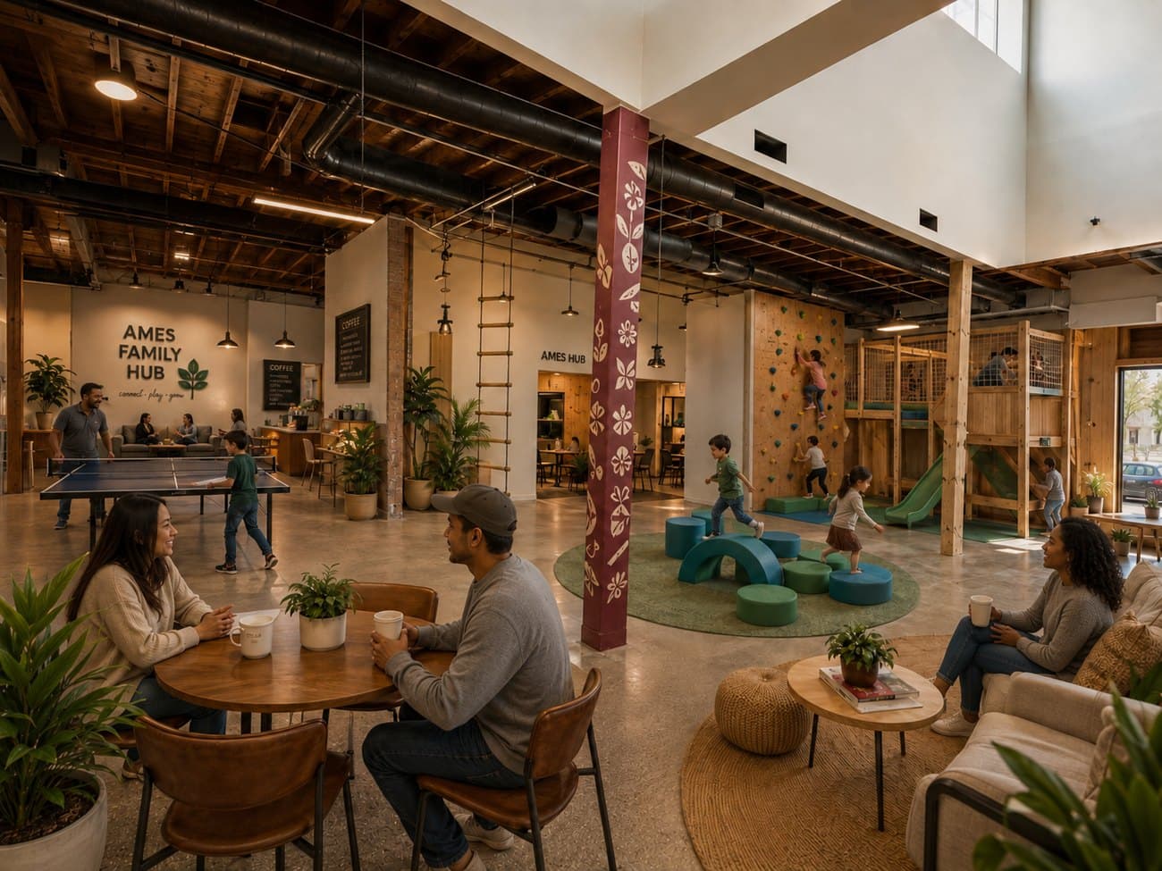 Concept rendering: play area and café seating